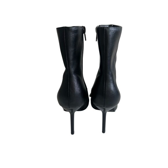 WINDSOR Flora Black Rhinestone Jeweled Bow Heels Boots Size 7 - Picture 4 of 6